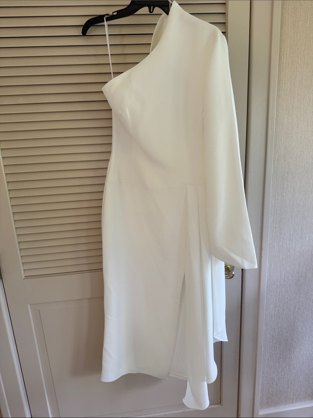 Asymmetrical One-Shoulder White Cocktail Dress